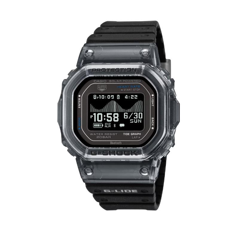 G-Shock GBX-H5600-1 schwarzes Bio-Resin-Gehäuse mit Herzfrequenzsensor
