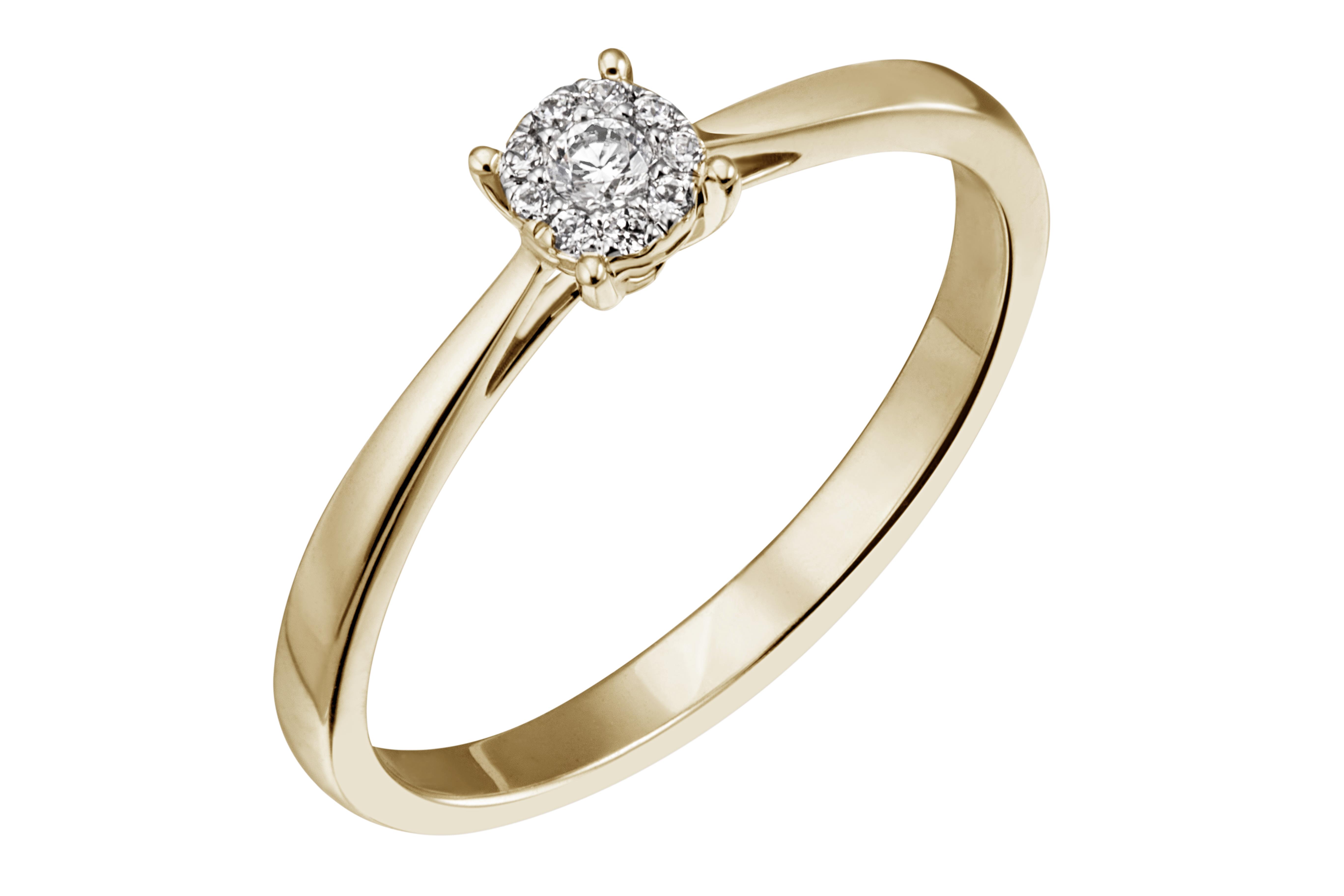 Antragsring mit 10 Brillanten I 585 I 0.08ct
