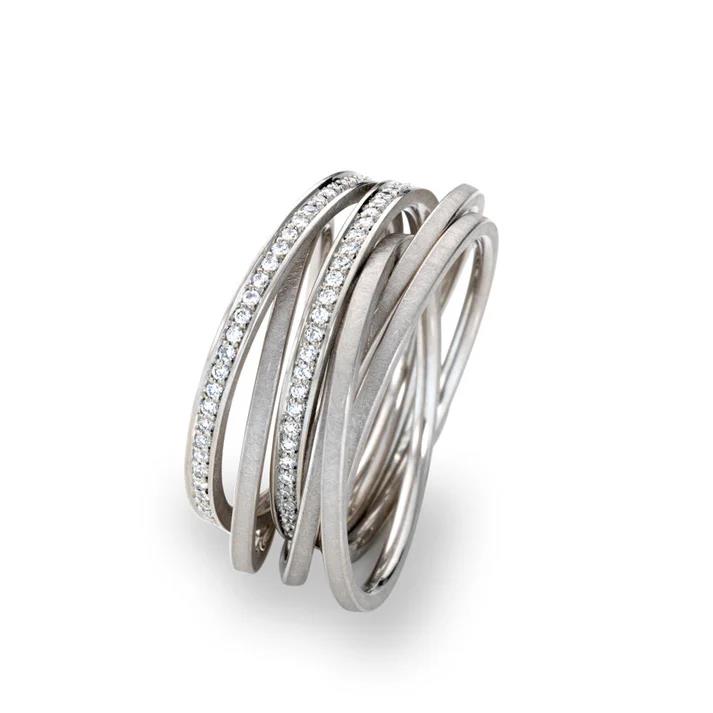 Brillantring I "Saturn" I Platin 950 I 0,62ct