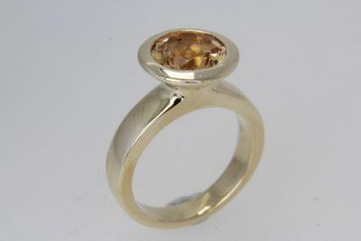 Farbsteinring 585 Gelbgold I Citrin