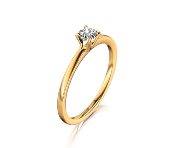 Solitairering I 750 I 0.20ct G/VS