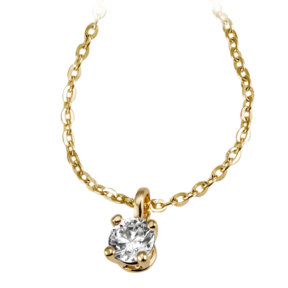 Brillantanhänger mit Kette I 585 I 0.15ct