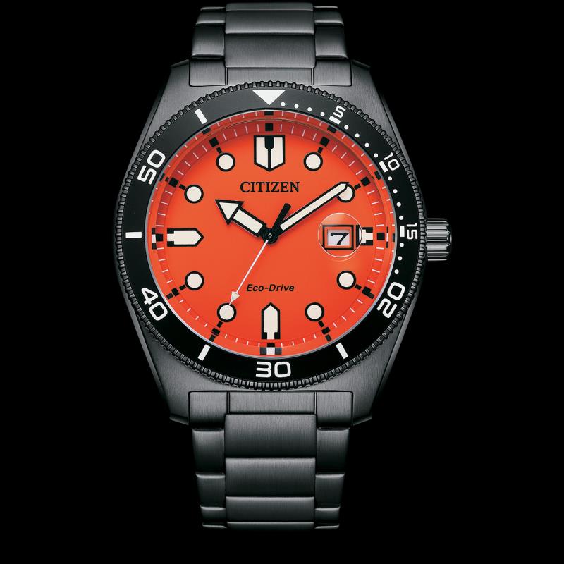 Citizen I Eco-Drive I Herrenuhr I schwarz-orange