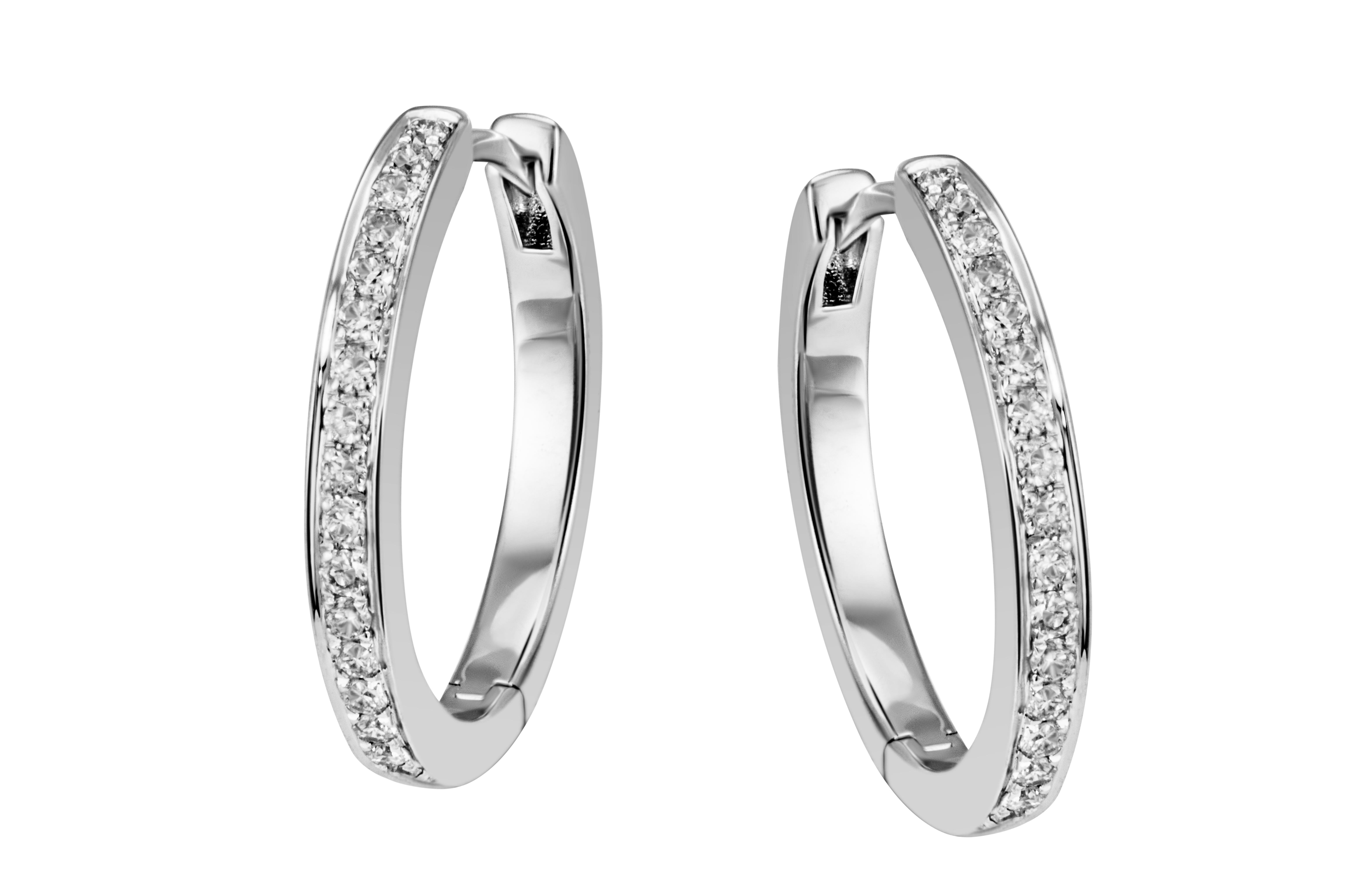 Brillantcreolen 585 Weißgold