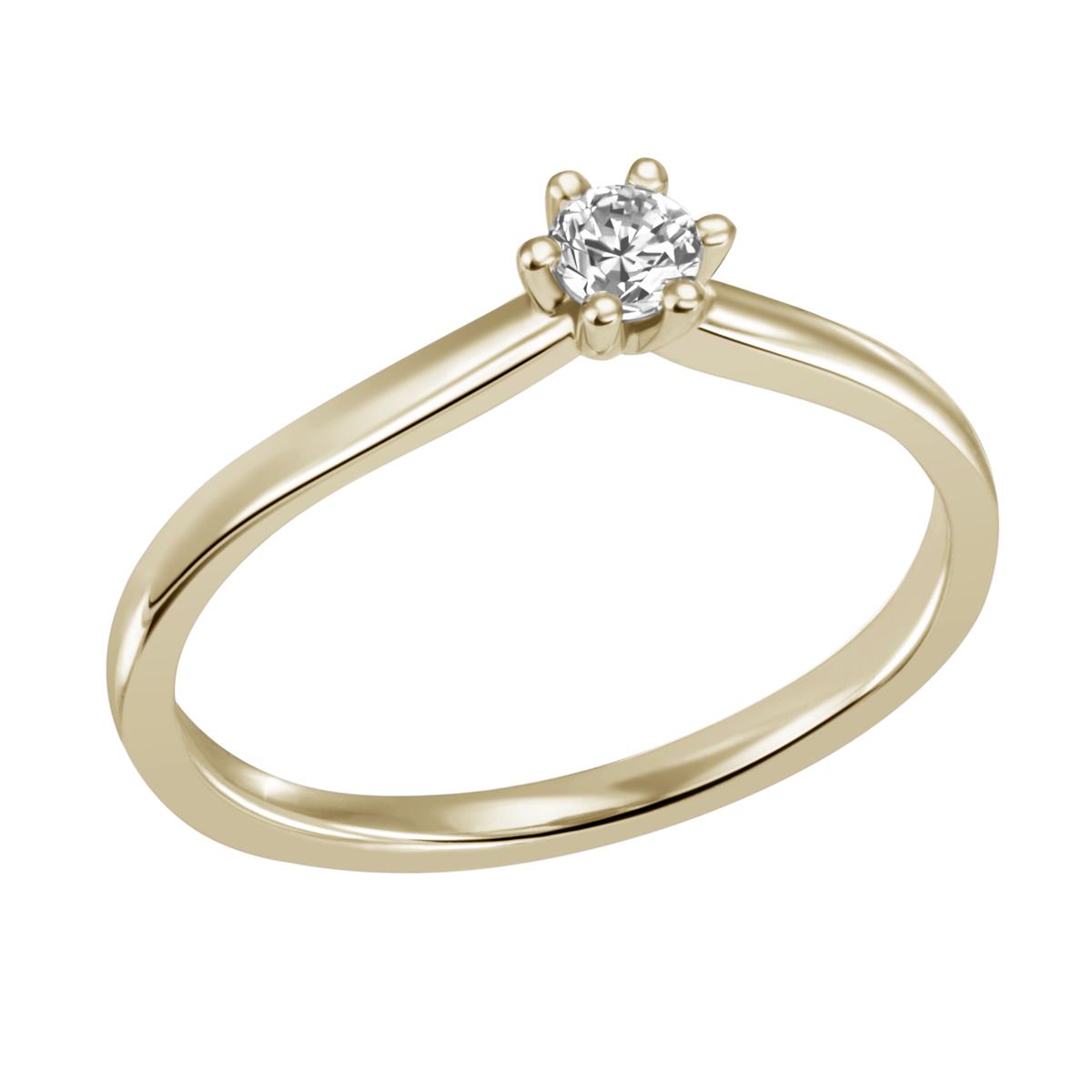 Antragsring mit Brillant I 585 WG I 0.15ct