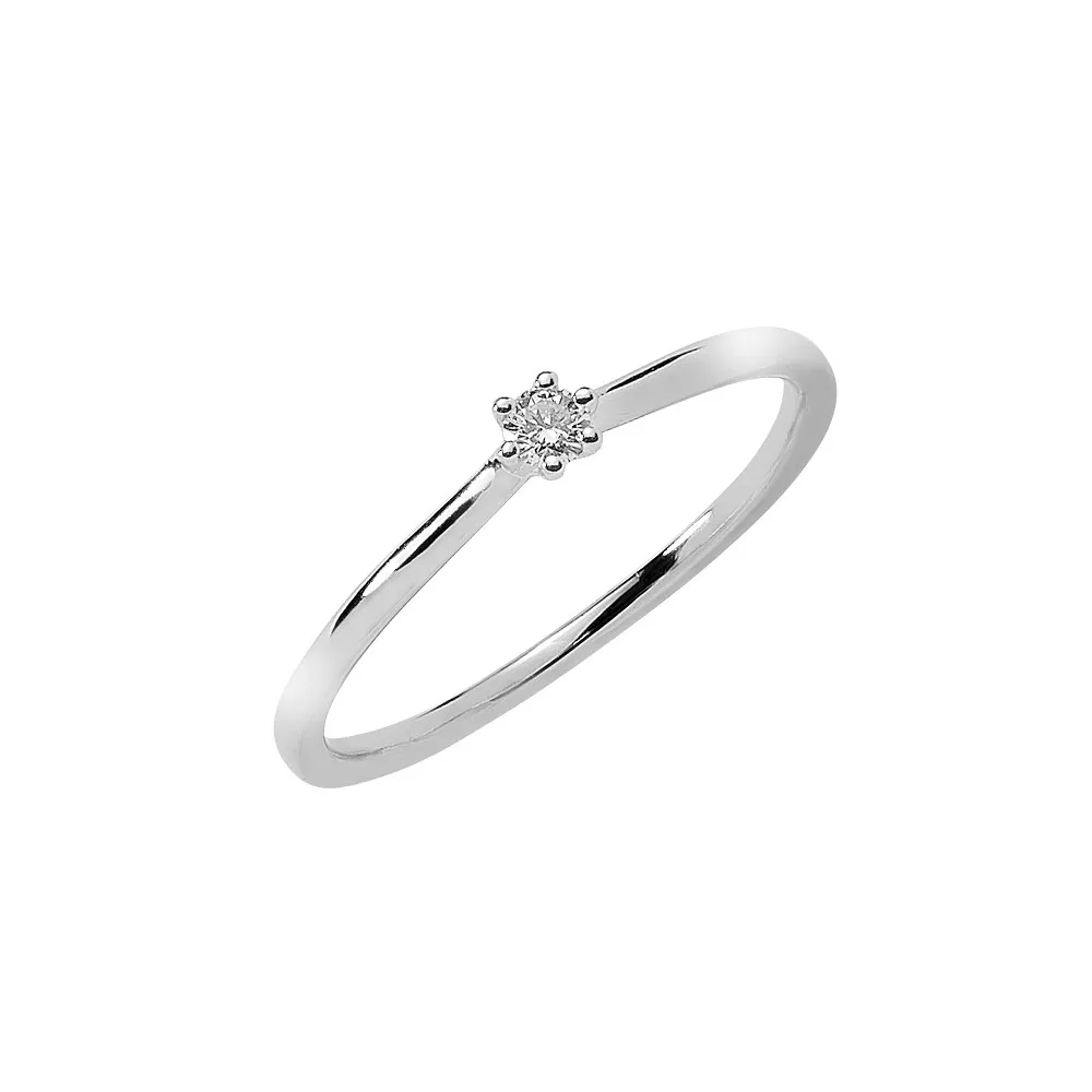 Antragsring mit Brillant I 585 WG I 0.10ct
