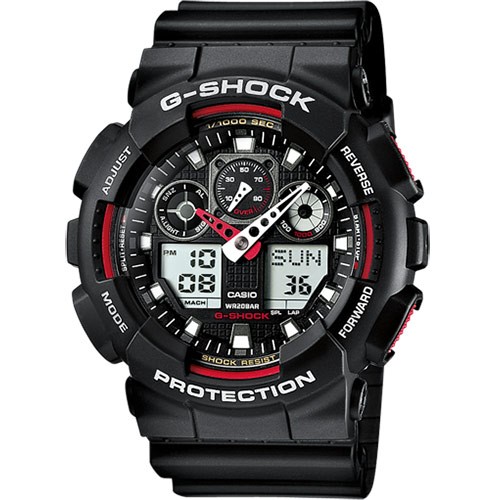 G-Shock I GA-100-1A4ER I black-red
