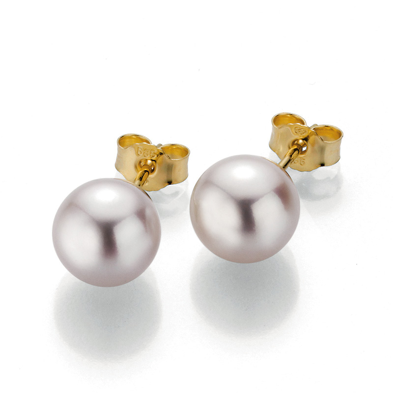 Perlohrstecker I 585 I 9-9,5mm