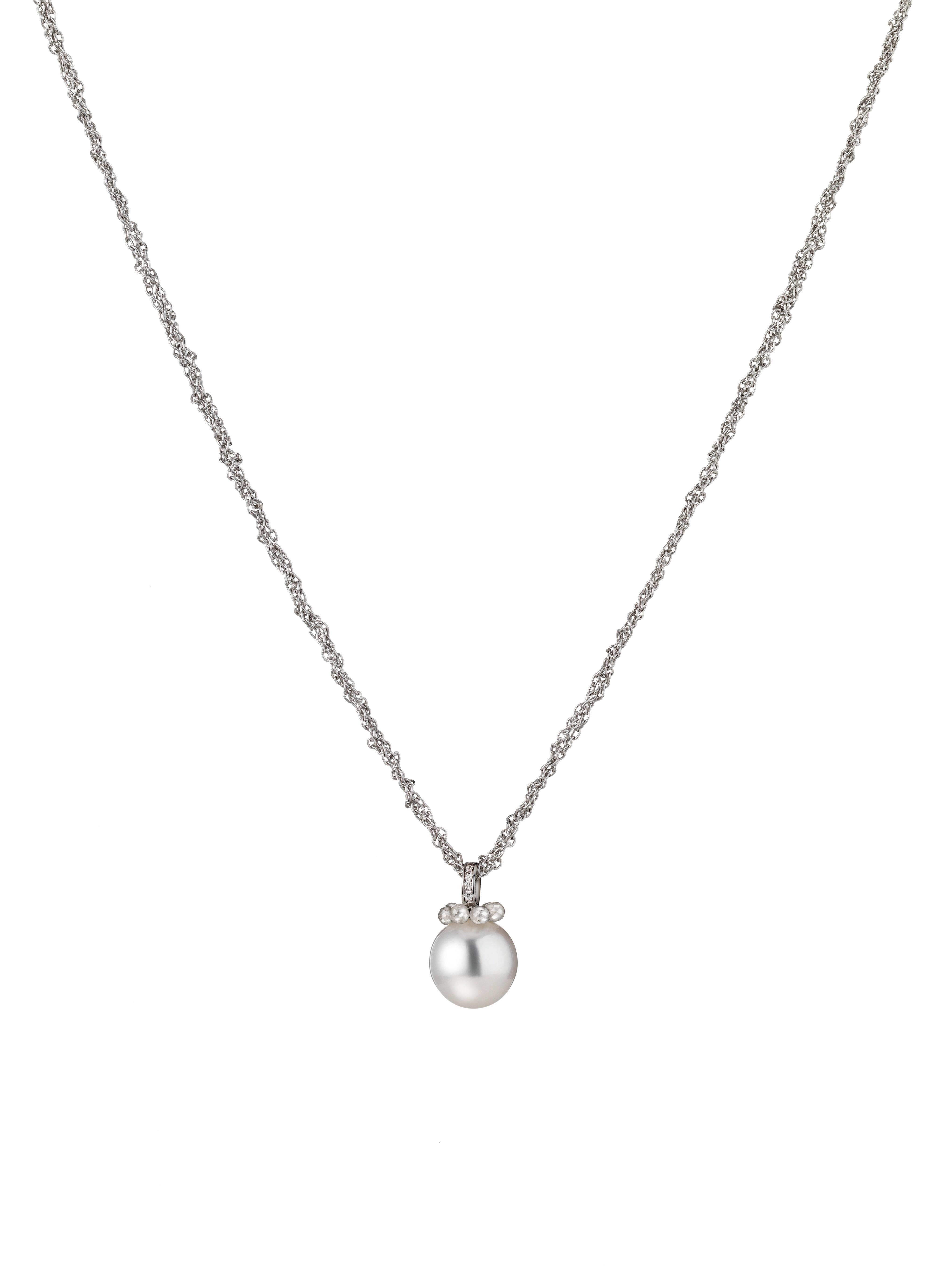 Collier mit Perle und Brillanten I 750
