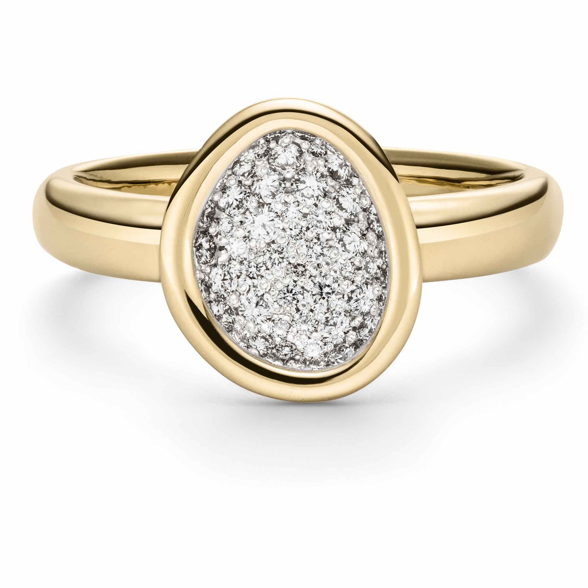 Brillantring Kristall I 750 Gold I 46 Brillanten