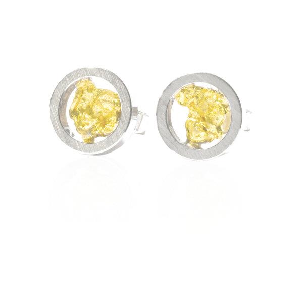 Ohrstecker aus Feingold I Stahl/Feingold I Nuggets