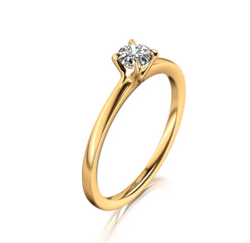 Solitairering I 750 Gold I 0.40ct G / VSS