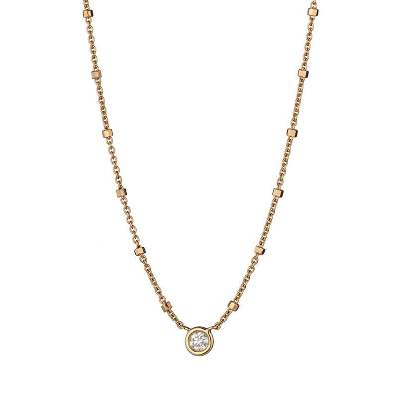 Collier mit Brillant I 750 Rosegold intensiv