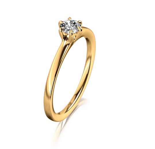 Antragsring Solitär 750 Gold 0.30ct G/VS