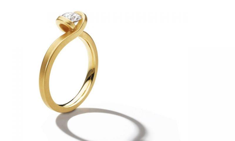 Solitärring I Antragsring I 750 Gold I 0.20ct